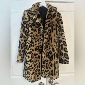 Faux Fur Leopard Coat